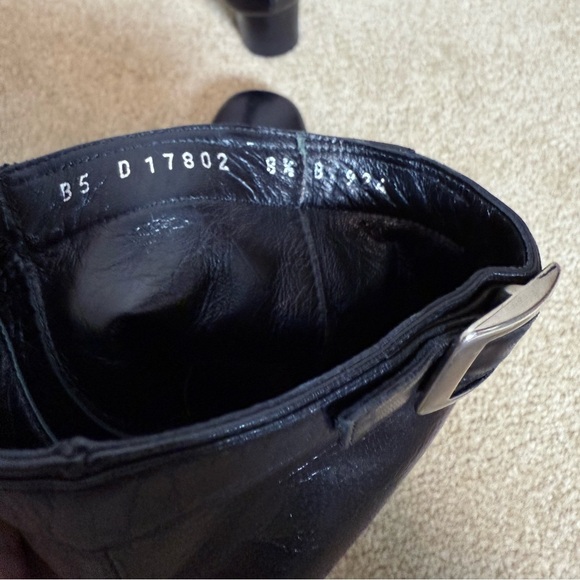 Cole Haan leather zip up boots mid calf buckle zipper size 8.5 made in Italy - Picture 11 of 12